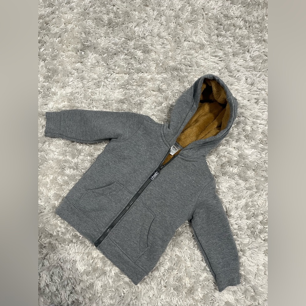 Carter's Gray Fleece-Lined Hoodie